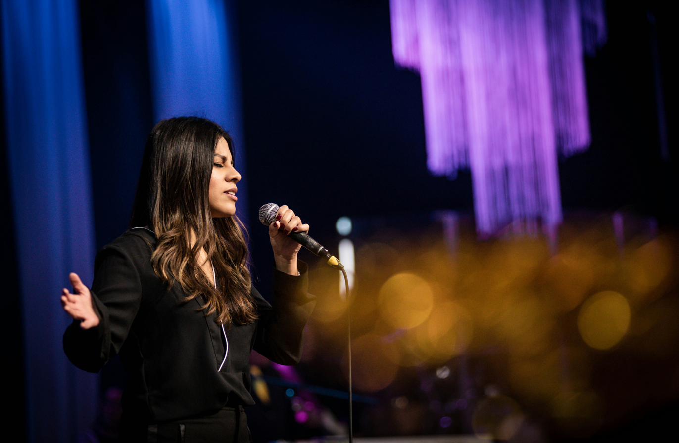 Live artist performing on stage